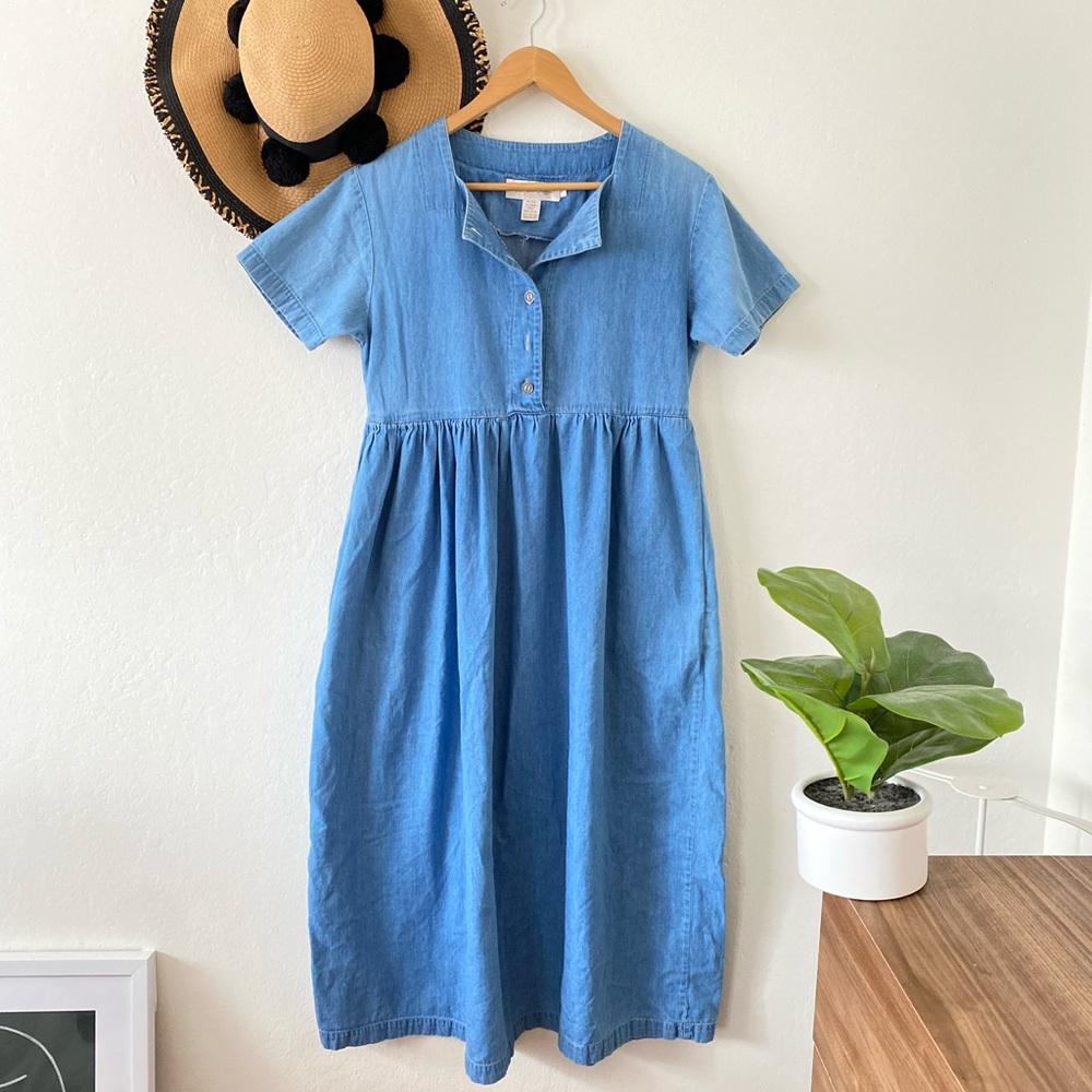 ✨ Vintage Chambray Denim Dress ✨